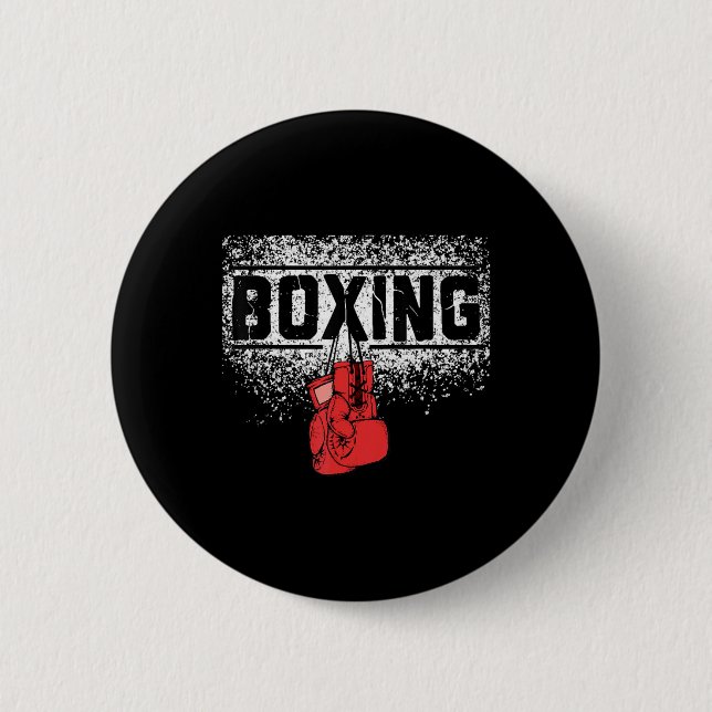 Männer Frauen Boxer-Vintage Boxhandschuhe Boxen Button (Vorderseite)