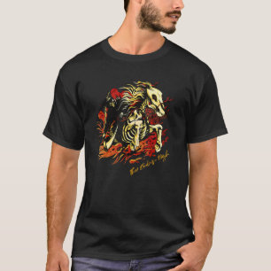 Männer Frauen Das Ende ist nahe Sensenmann Skelett T-Shirt