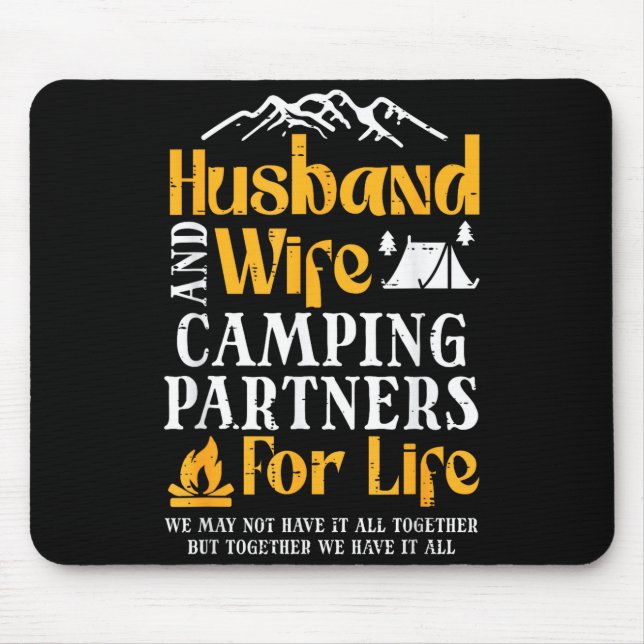 Männer Frauen Ehemann Ehefrau Camping Partner Paar Mousepad (Vorne)