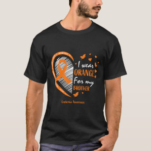 Männer Frauen ich trage Orange für mein Bruder Leu T-Shirt