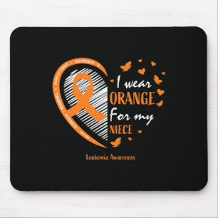Männer Frauen ich trage Orange für meine Nichte Le Mousepad