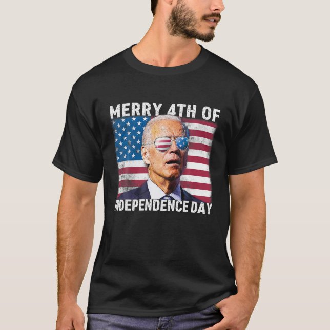 Männer Frauen Joe Biden verwirrte fröhliche 4. Std T-Shirt (Vorderseite)