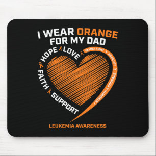 Männer Frauen Kinder ich trage Orange für meinen V Mousepad