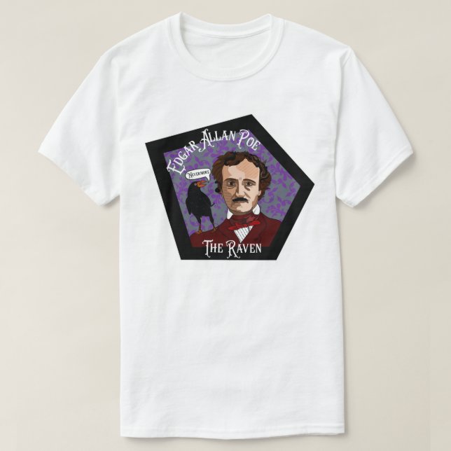 Männer Frauen Kriminelle Edgar Detective Allan Poe T-Shirt (Design vorne)