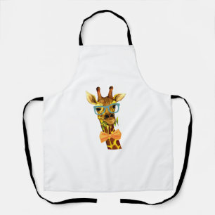 Männer Frauen Nerdy Giraffe, Funny Animal Schürze