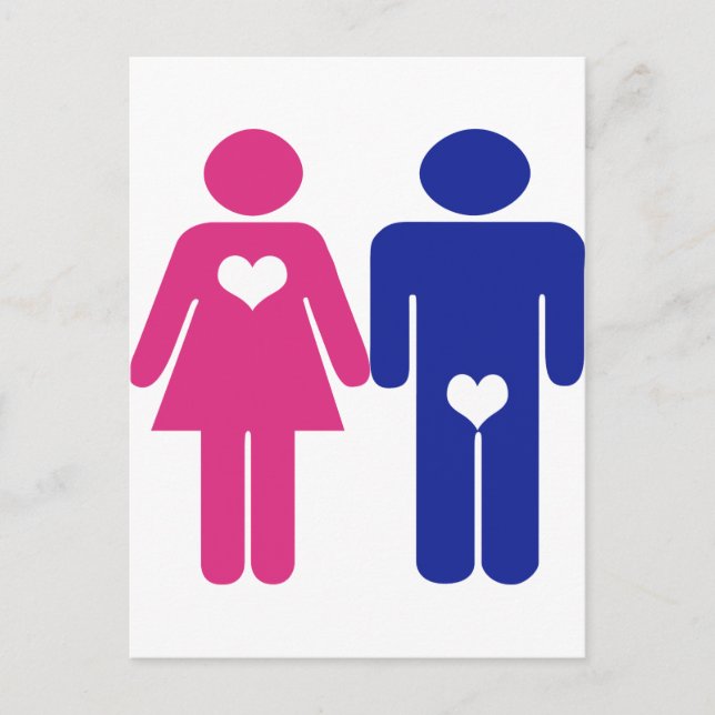 Männer Frauen Postkarte (Vorderseite)