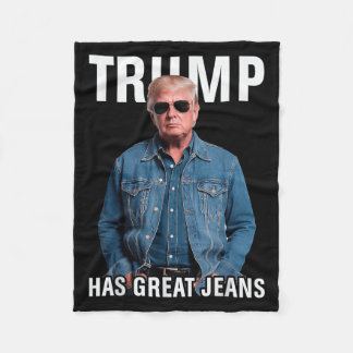 Männer Frauen Trump große Jeans Funny Meme Fleecedecke