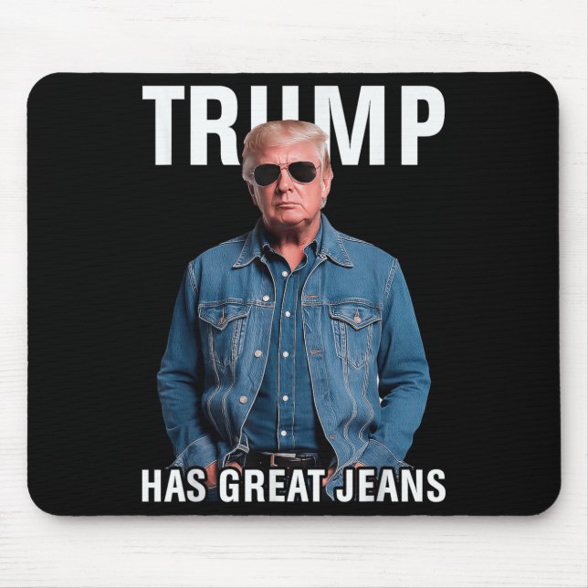 Männer Frauen Trump große Jeans Funny Meme Mousepad (Vorne)