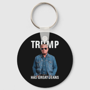 Männer Frauen Trump große Jeans Funny Meme Schlüsselanhänger