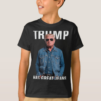 Männer Frauen Trump große Jeans Funny Meme T-Shirt