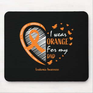 Männer Frauen Vater ich trage Orange für meinen Va Mousepad
