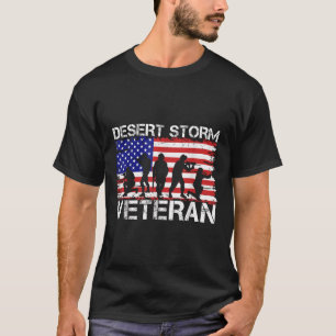 Männer Frauen Wüstenschild Vet Wüstensturm Veteran T-Shirt