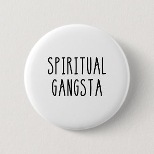 Männer Frauen Yogi Lustig Yoga Spirituell Gangsta  Button