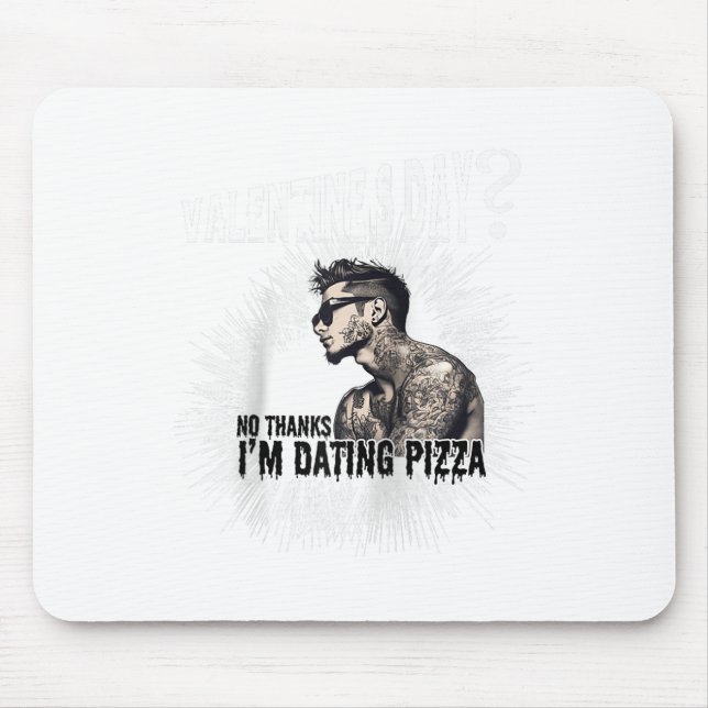 Männer für Anti-Valentinstag Tattoooid Single Man Mousepad (Vorne)