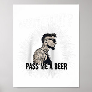 Männer für Anti-Valentinstag Tattoooid Single Man Poster
