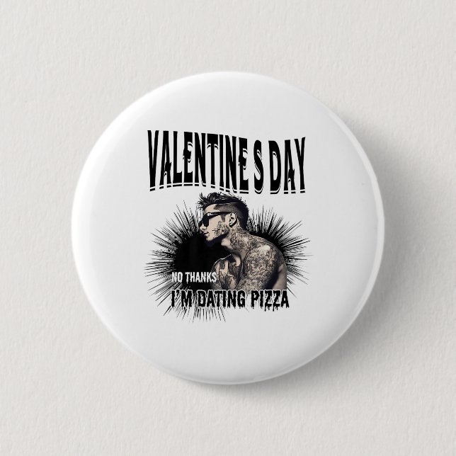 Männer für den Valentinstag Button (Vorderseite)