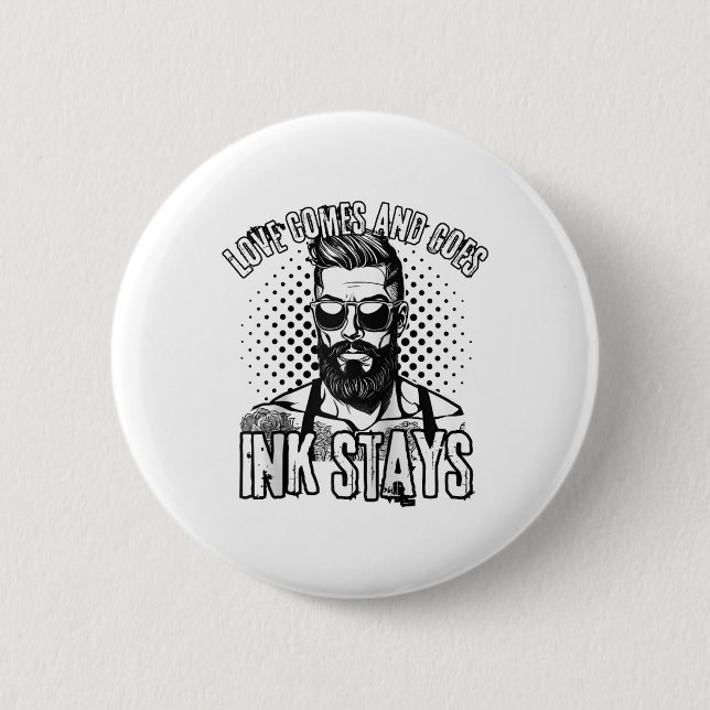Männer für Valentinstag Tattoooid Single Männer Button (Vorderseite)