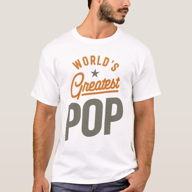 Männer geben Vater Großvater Welt den größten Pop T-Shirt (Vorderseite)