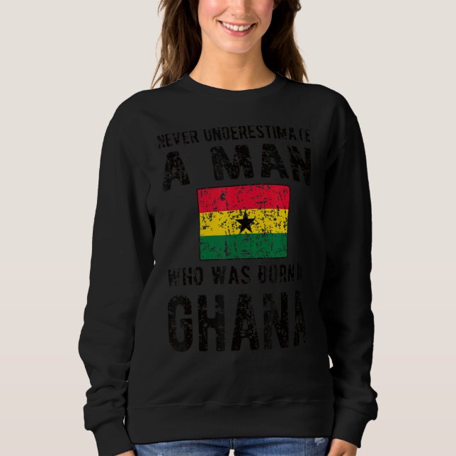 Männer Geboren in Ghana Ghanaische Flagge Ghanaisc Sweatshirt (Vorderseite)