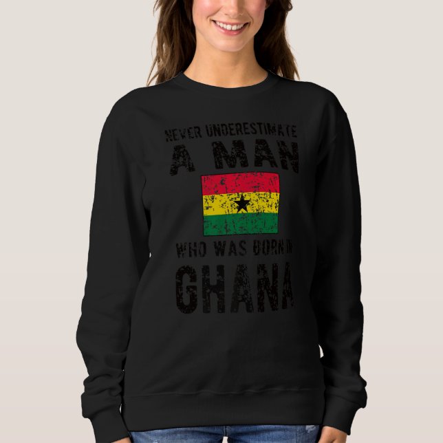 Männer Geboren in Ghana Ghanaische Flagge Ghanaisc Sweatshirt (Vorderseite)