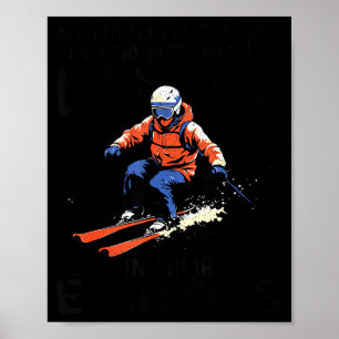 Männer gehen noch mit achtzig Skifahren Lustiger S Poster