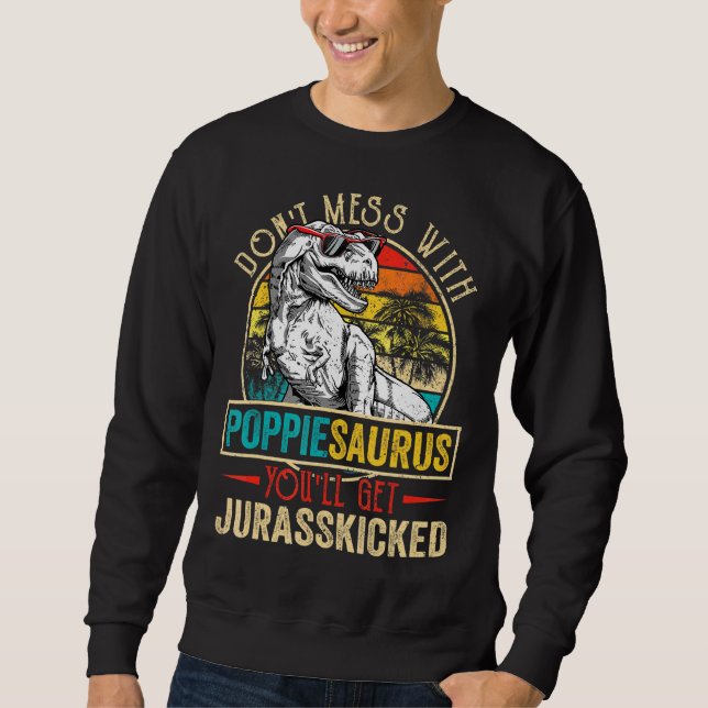 Männer gestört Poppiesaurus Dinosaurier Rex Fath Sweatshirt (Vorderseite)
