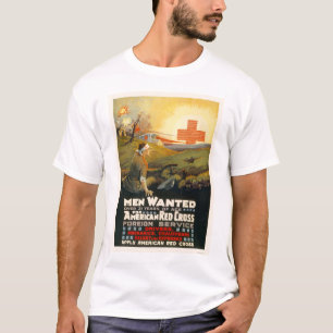 Männer gewollt für rotes Kreuz-fremden Service T-Shirt