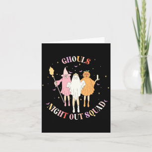 Männer Ghouls Nacht out Squad Halloween Geist Retr Karte