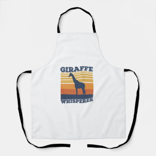 Männer Giraffe Flüsterer Retro Afrikanisches Tier Schürze