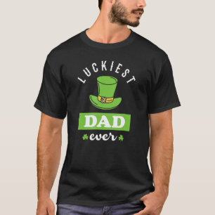 Männer glücklichster Vater je Saint Patrick's Day T-Shirt