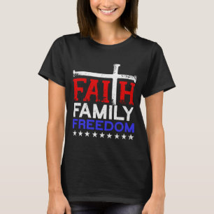 Männer Gott Land Familie _ Amerikanischer Veterane T-Shirt
