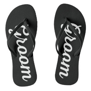 Männer Groom Hochzeitsdame dünne Strap schwarze Di Flip Flops
