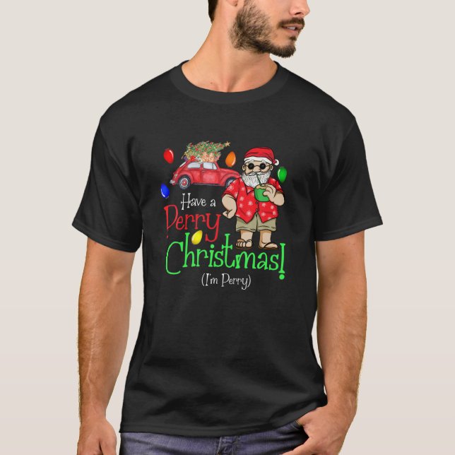 Männer haben einen Perry Weihnachten und einen sch T-Shirt (Vorderseite)