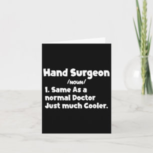 Männer Hand Chirurg Definition Operation Doctor Ha Karte