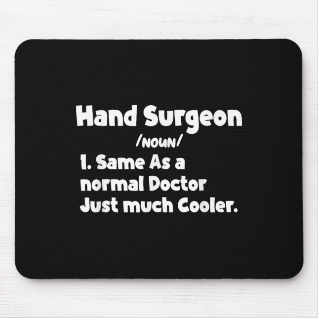 Männer Hand Chirurg Definition Operation Doctor Ha Mousepad (Vorne)