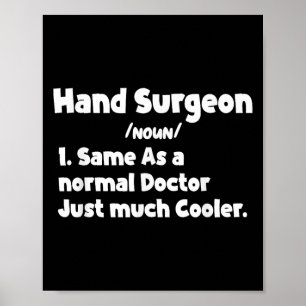 Männer Hand Chirurg Definition Operation Doctor Ha Poster