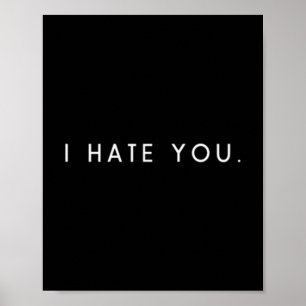 Männer hass - minimalistischer lustiger Hasser-Spr Poster