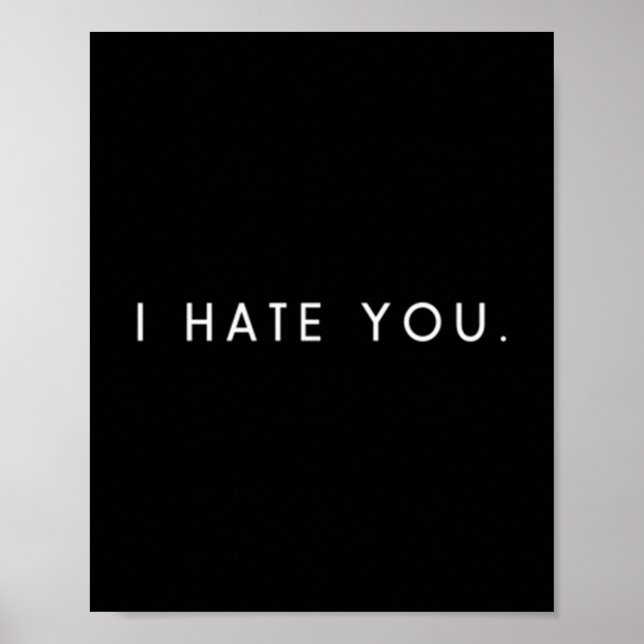 Männer hass - minimalistischer lustiger Hasser-Spr Poster (Vorne)