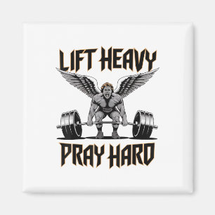 Männer heben heftigen Gebet Hard Christlich Gym Wo Magnet