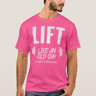 Männer heben sich wie ein alter Typ, wenn man star T-Shirt