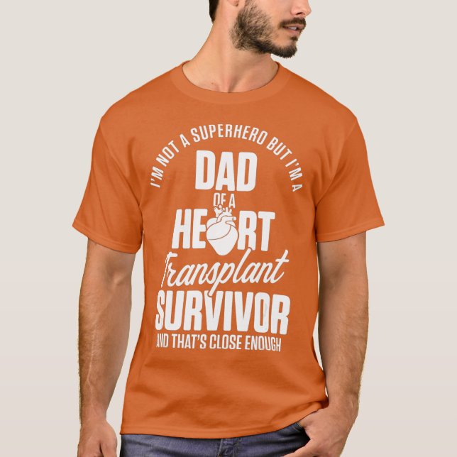 Männer Herztransplantation Empfänger Vater Hero Op T-Shirt (Vorderseite)