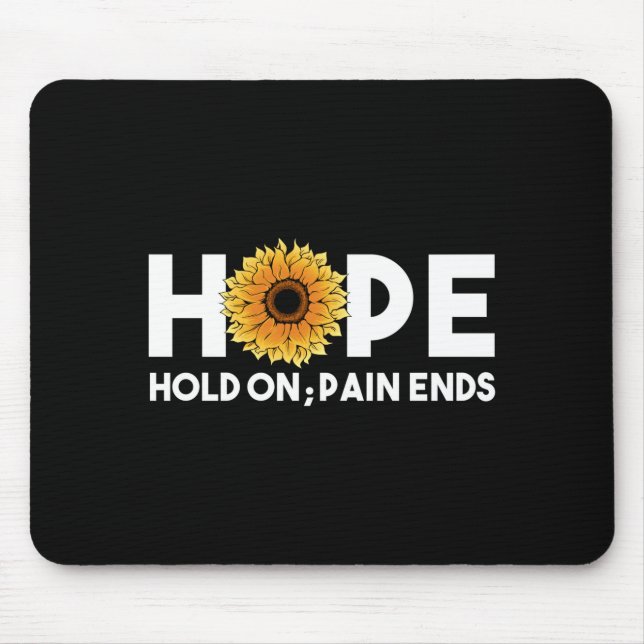 Männer Hoffnung festhalten Schmerz endet Sonnenblu Mousepad (Vorne)
