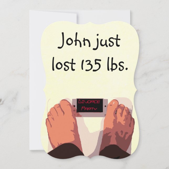 (Männer) Humorales Party der Scheidung Einladung (Vorderseite)