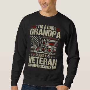 Männer Ich bin ein Opa des Vaters und Veteran Vate Sweatshirt