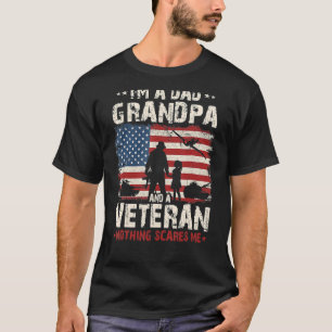 Männer Ich bin ein Opa des Vaters und Veteran Vate T-Shirt