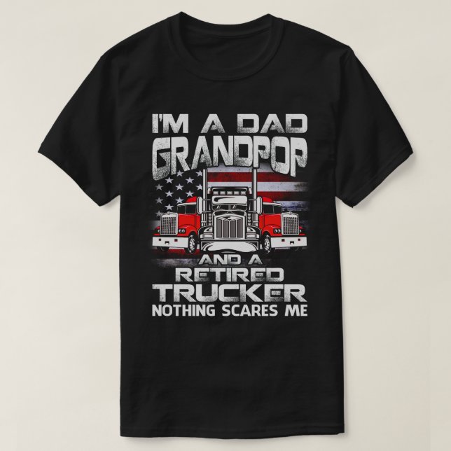 Männer ich bin Vater Grandpop Remüde Trucker Nothi T-Shirt (Design vorne)