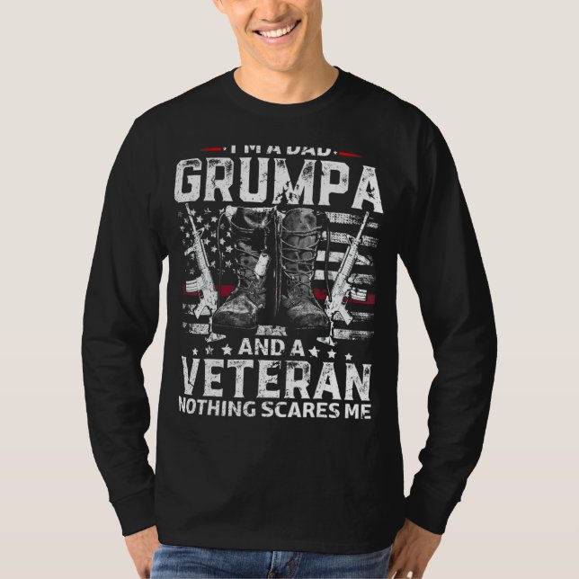 Männer Ich bin Vater Grumpa Veteran Veteran Vetera T-Shirt (Vorderseite)