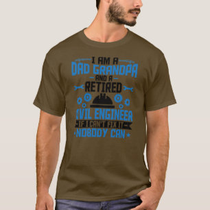 Männer Ich bin Vater Opa Remüde Zivil Ingenieur T-Shirt