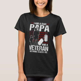 Männer ich bin Vater Opa und Veteran Nichts Sorgfa T-Shirt