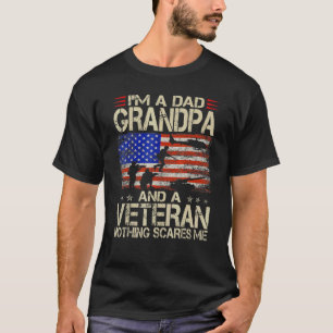 Männer ich bin Vater Opa und Veteran Nichts Sorgfa T-Shirt